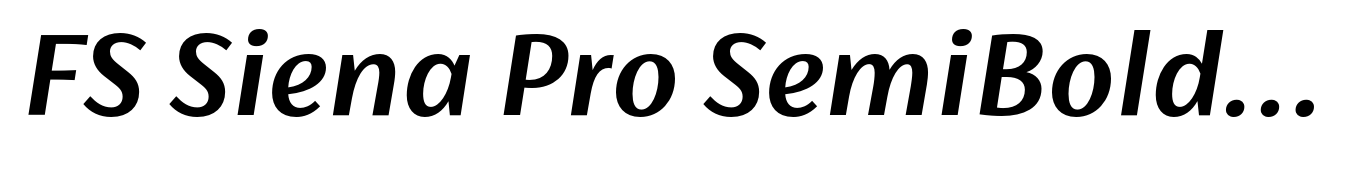 FS Siena Pro SemiBold Italic